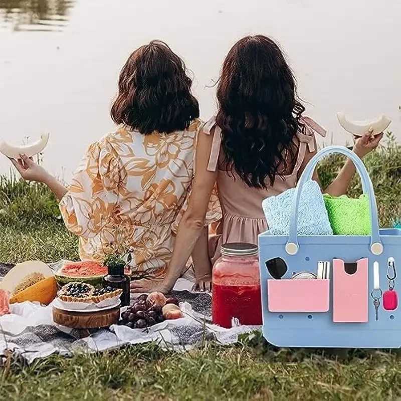 Soft Sil Beach Bag Accessories For Bogg Bag Key Lipstick Sun Wallet Storage Box Mtifunctional Accessories Y250228