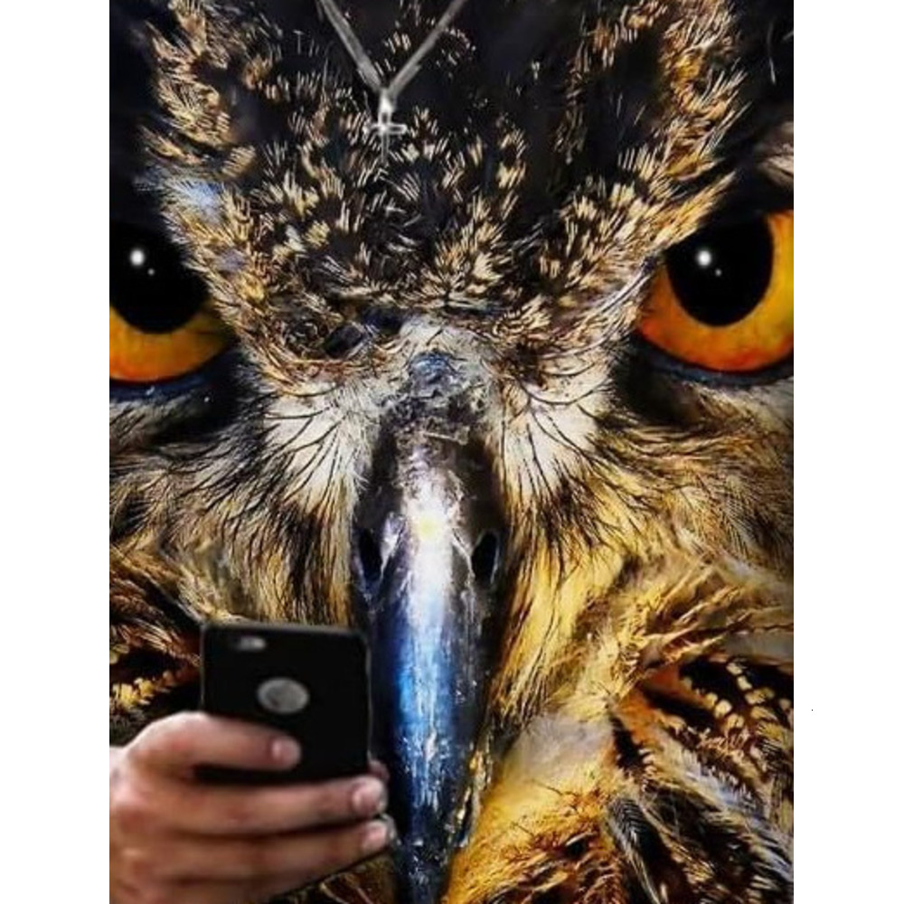 Mens T shirt Men's Fashion Owl 3D Printing T-Shirt Personality Casual Short Sleeve Animal T-Shirt tee Casual tops summer clothes Cool patterns