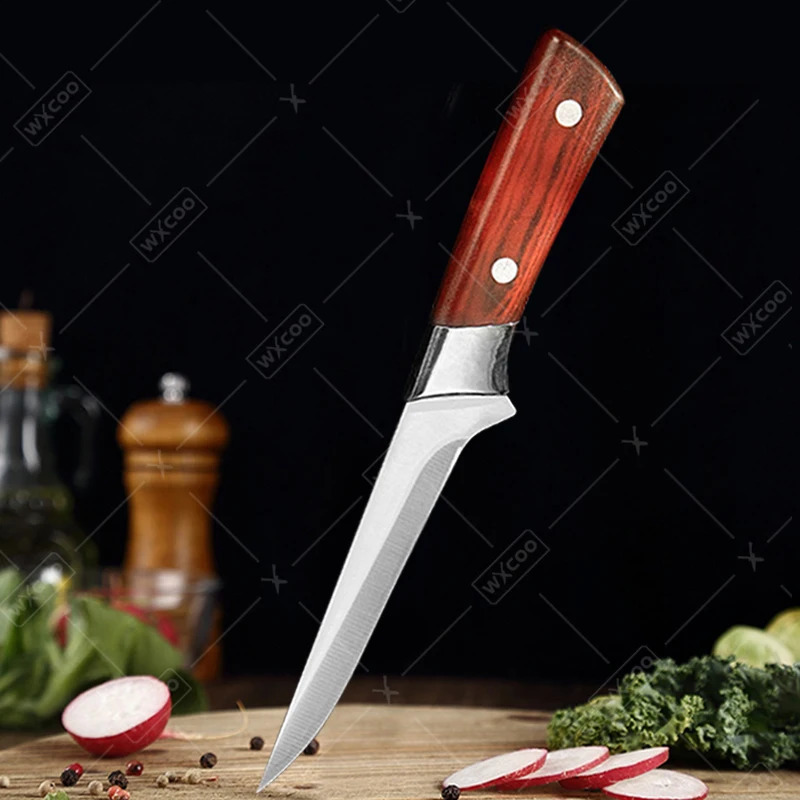 Professional Hand Forged Fillet Knife Boning Knife Bone Meat Fruit Fish Vegetables Chef Knife Stainless Steel Kitchen Knives 250225
