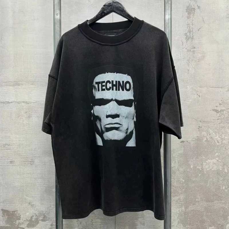 Men's T-Shirts Mens Polos Vintage ArnodeFrance Short Sleeve T-shirt Printed Casual Hip Hop Mens High Quality Loose T-shirt J250301