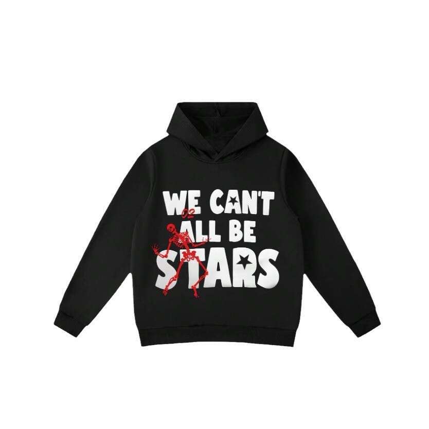 fashion unisex letter skull print rest hoodie trendy pullover gift for man