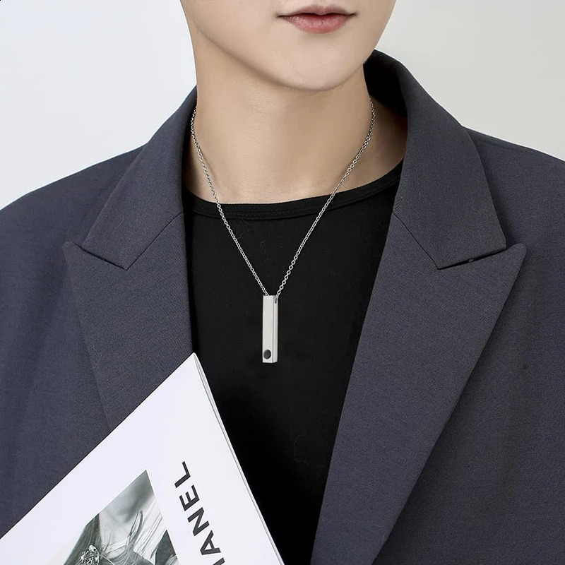 Custom Po Projection Bar Necklace Picture Personalized Necklace Customized Po Pendant Necklaces with Picture Jewelry Gift 250222