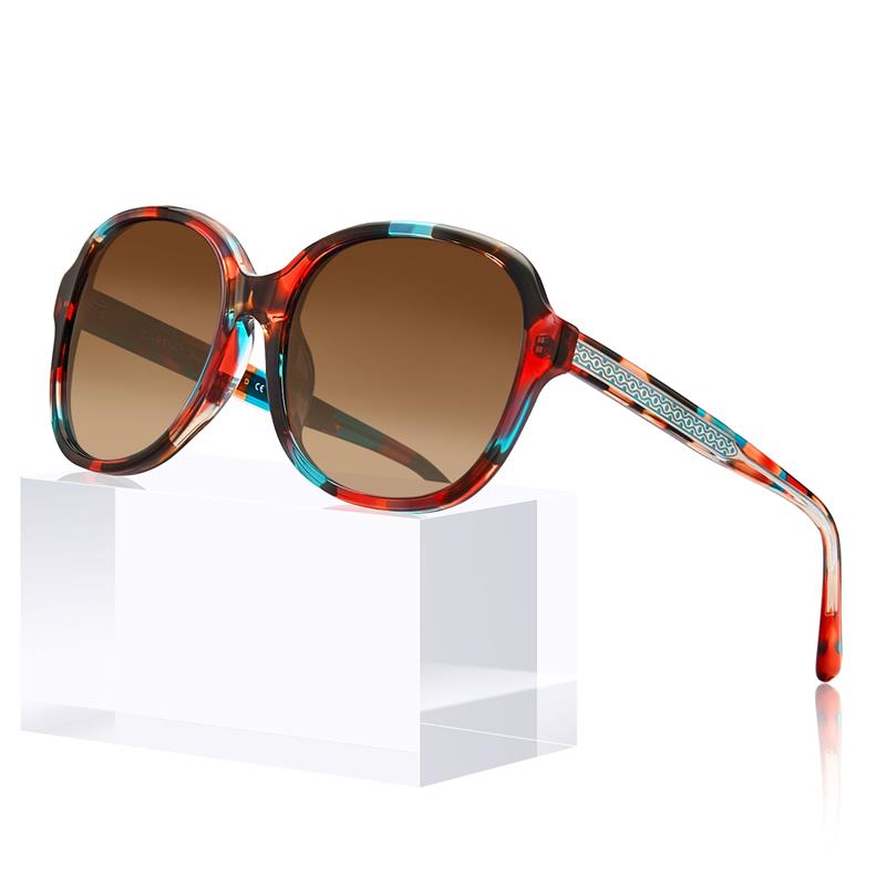 New Brand Retro Oval Polarized women's Sunglasses UV400 Protection, Sport Outdoor Sun glasses for Driving Hiking Boating Golf Carfia 2024 with bo