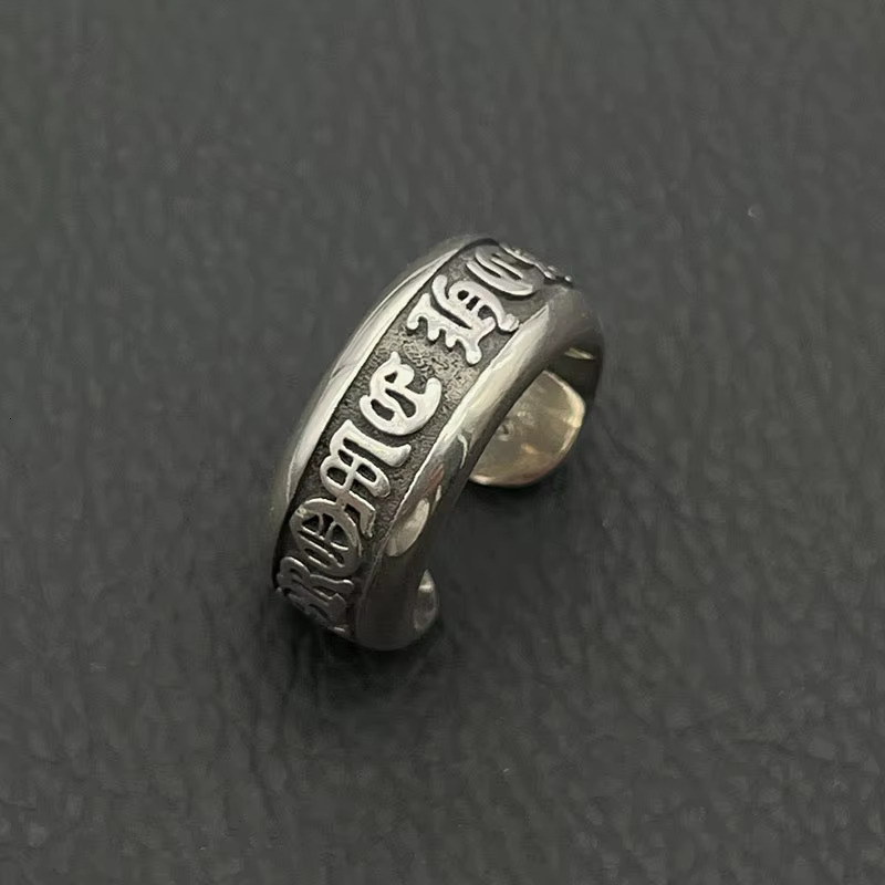 Xmzbx Wholesale Cross Sense odvanced Vintage Punk Hiphop Retro Style Open Roll Ring Fashion Jewelry for Men Woman Gothic Chro