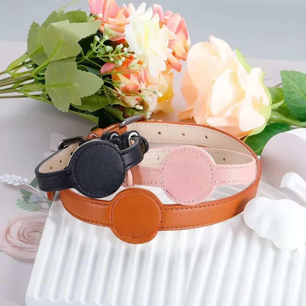 Pet Collar Leather Anti Loss Collar, Adjustable Design Collar Dog Leash Dog Harness Dog Accessories for Small Dogs