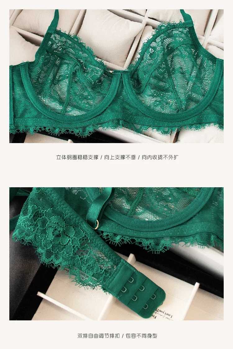 Fishbone Waist Sexy Lingerie Set Lace Eyelash Edge Underwear Women Large Size Bra Briefs SetsXJ250301