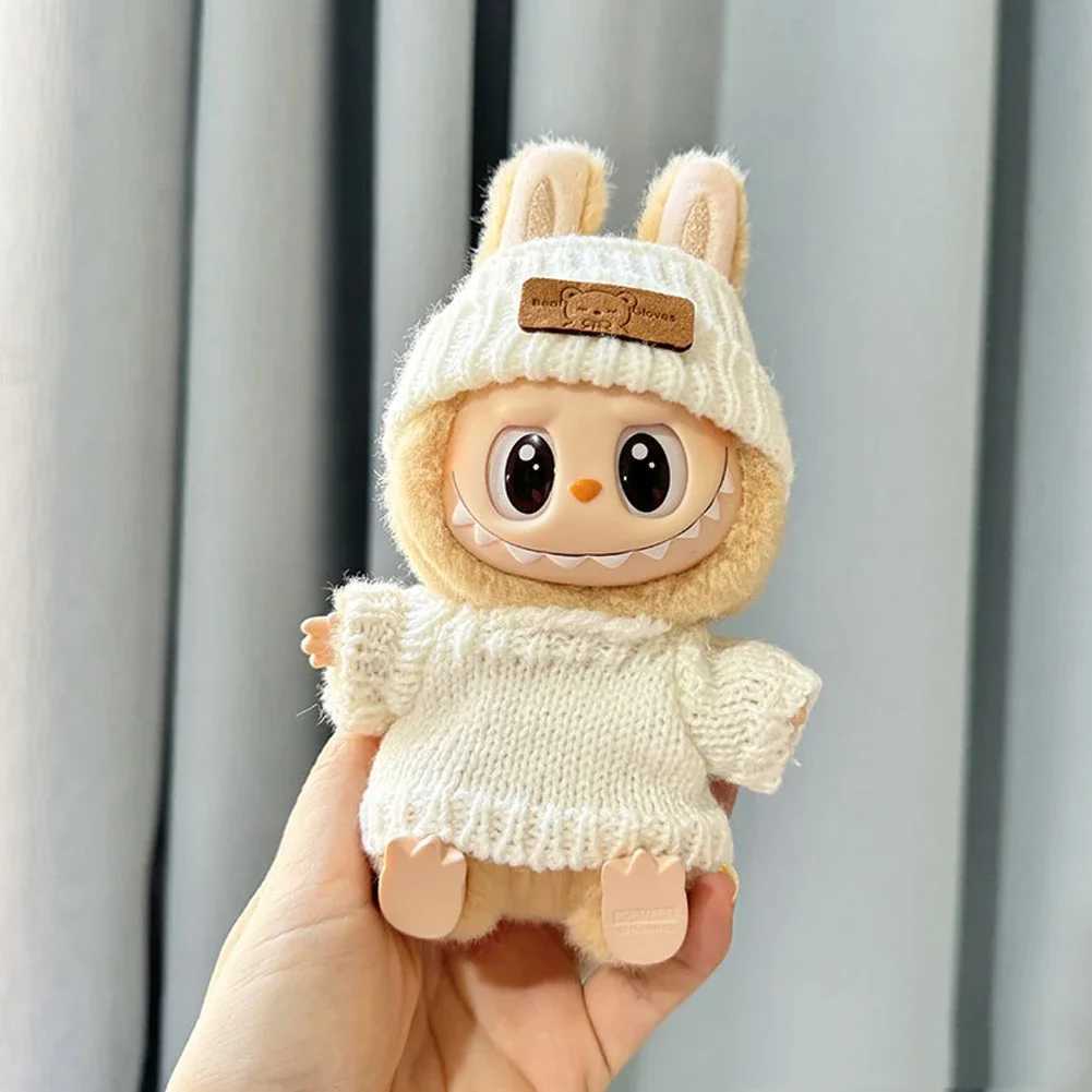 For Labubu Doll Clothes Accessories Black and White Sweater Set Can Be Paired with Hats and Glasses Can Enhance Temperament W250301