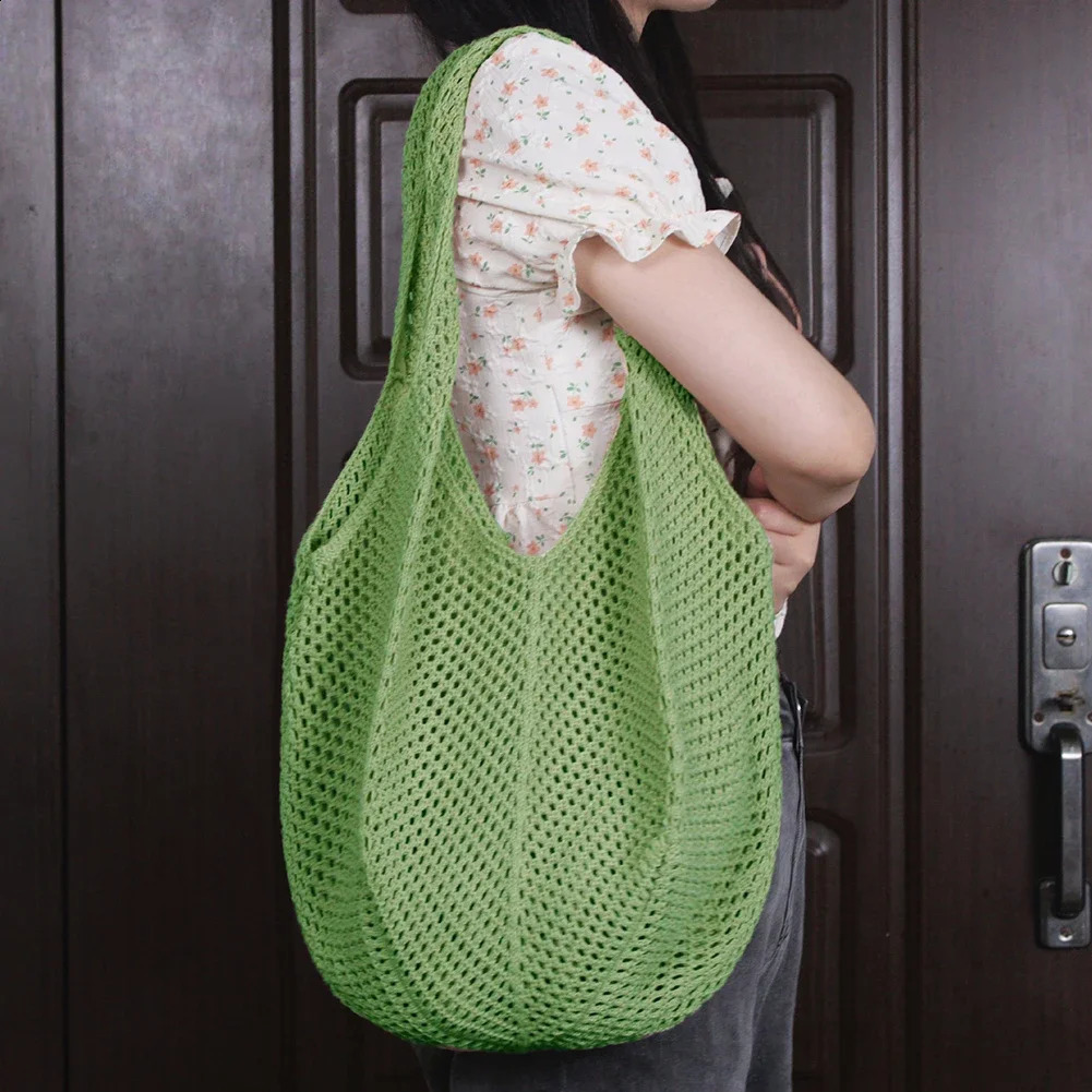 Womens Shoulder Bags Casual Straw Wicker Woven Ladies Handmade Large Capacity Summer Beach Females Messenger Bag 250305