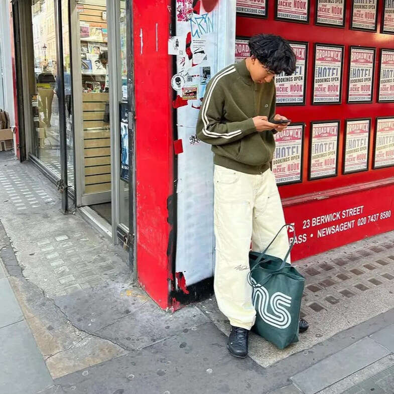 Fashion Letter Embroidery Loose cardigan Zipper Sweater Street Trendy Top