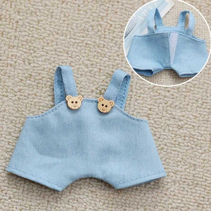 Mini DollS Clothes Outfit Accessories For Korea Kpop Exo 15-17cm Labubu Idol V1 V2 overalls bucket hat shoes Clothing GiftXJ250301