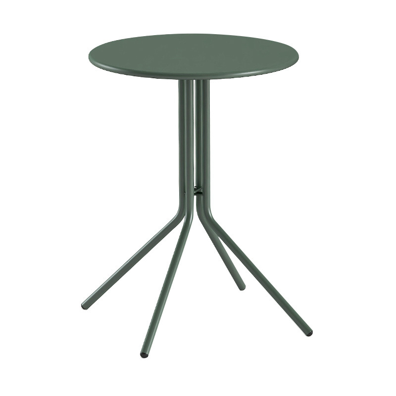 Scandinavian simple coffee table milk tea store iron tea table balcony small round table office negotiation table outdoor leisure table