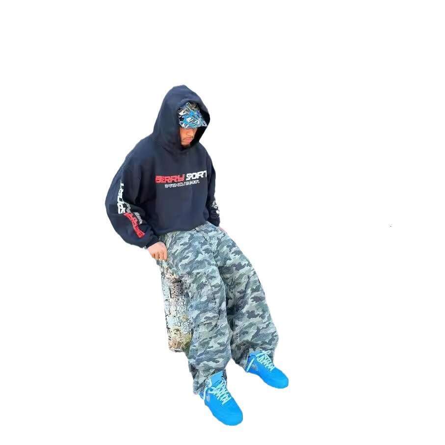 Fashion Letter Foam Loose Y2K High Street Men's and Women's Same Style Couple Hoodie