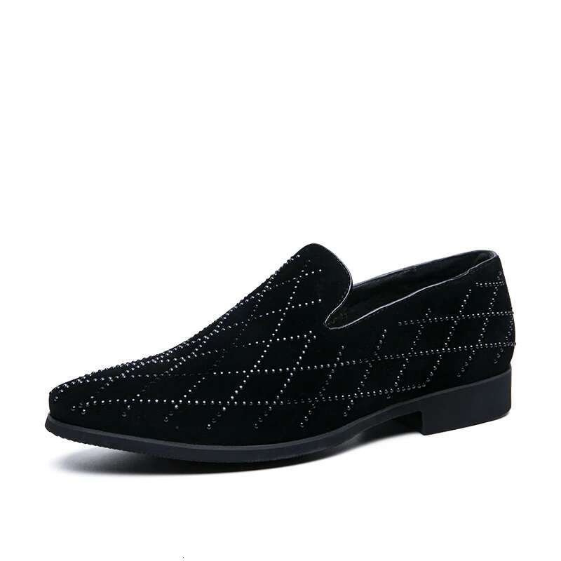 2021 Men's Rhies Dress Italian Style Fashion Party Flats Men Shoes Nightclub Wedding Formal Loafers
