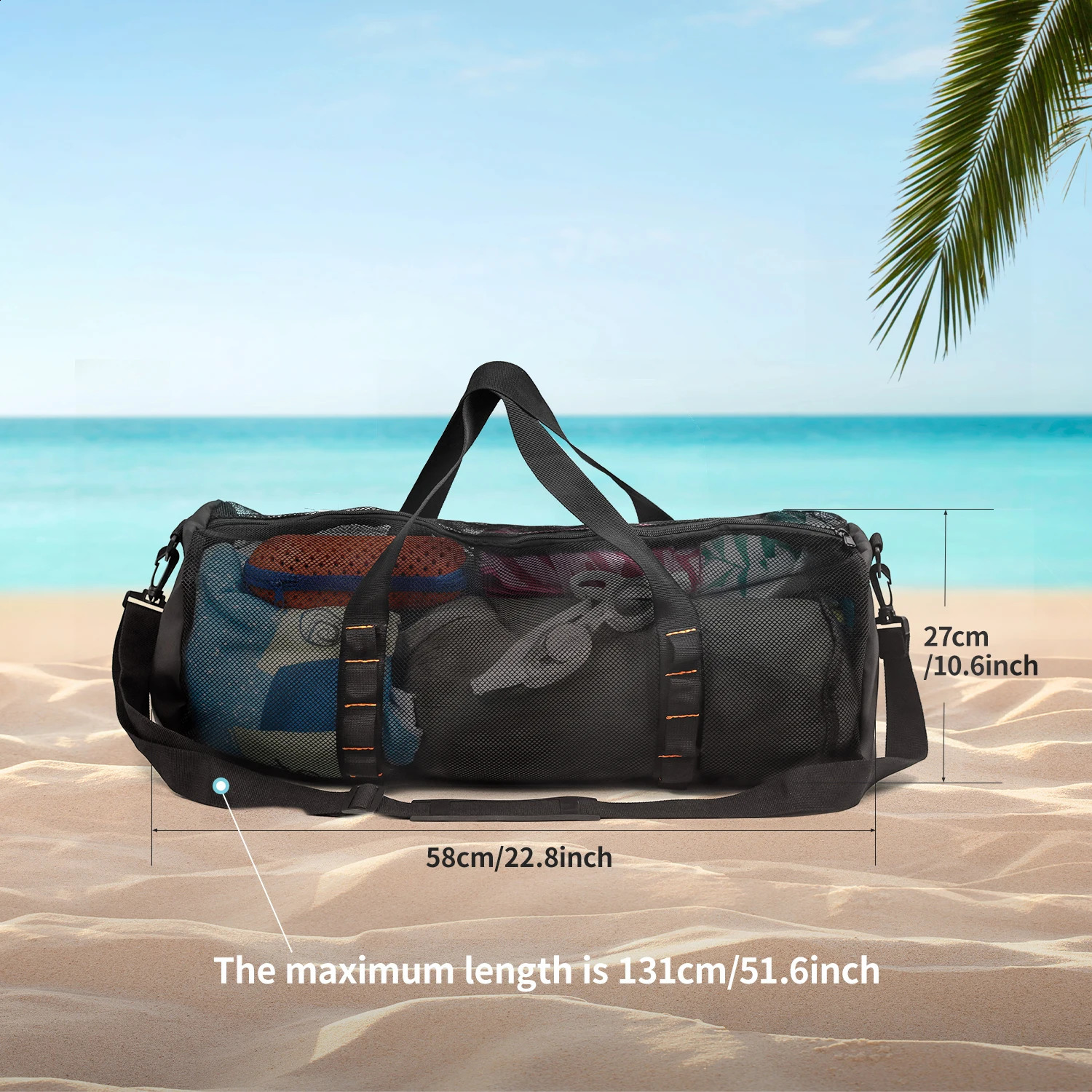 Mesh Dive Bag Large Mesh Travel Duffle for Scuba Diving and Snorkeling Gear Equipment - Dry Bag Hold Mask Fins Snorke 250305