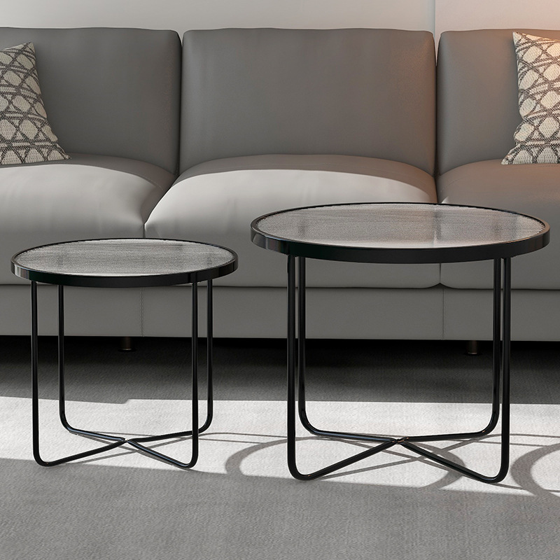 Sofa side table light luxury senior sense of small coffee table small round table net red ins coffee table iron balcony table