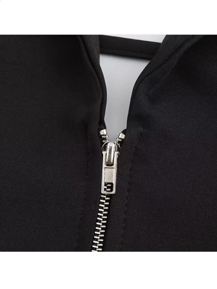 TRAF Women Sexy Backless Strapless Halter Corset Tops 2024Side Zipper Lady Slim Camis Female Solid Chic Tops 250226