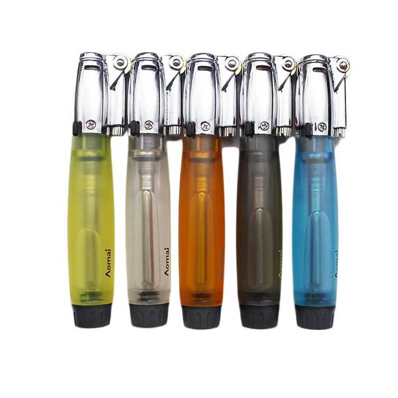 Butane Gas Lighter Creative Floating Flames Grinding Wheel Strip Fashion GiftsT250301