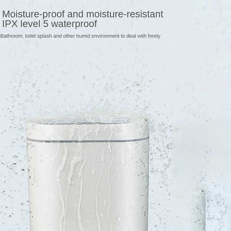 7L Trash Can Smart Sensor Trash Can Autatic Household Electronic Kitchen Trash Bin Toilet Waterproof Narrow Seam Sensor Bin Y250301