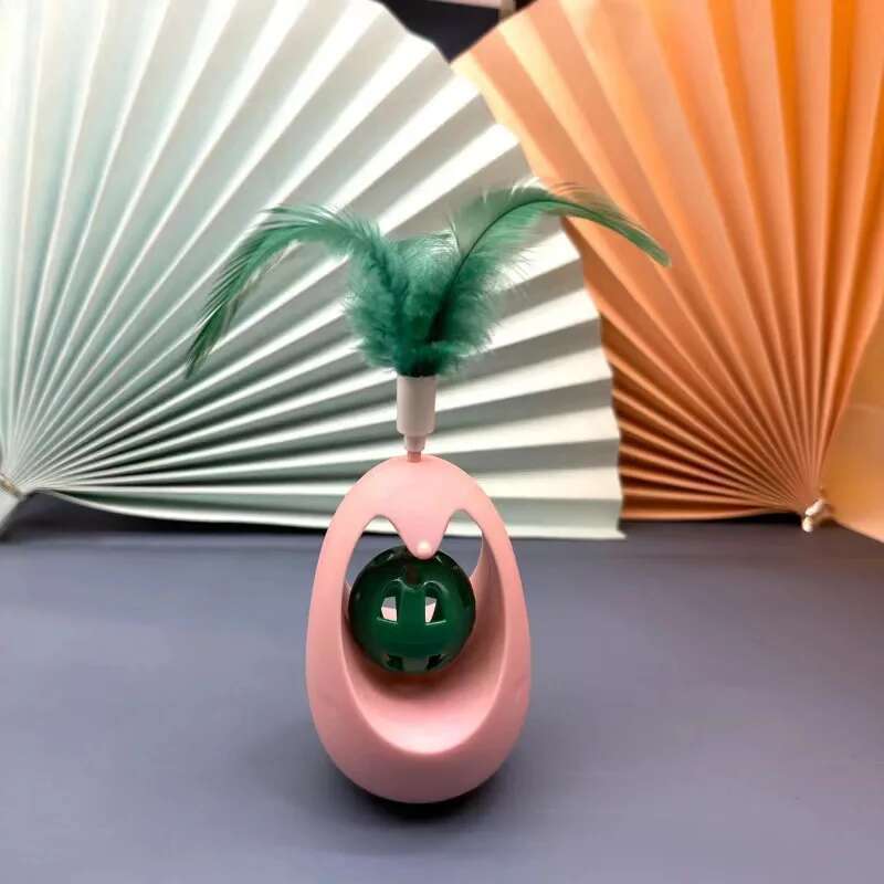 Update Mint Ball Tumbler Training For Kitten Pet Supplies Feather Teases Toy Cat Toys Interactive