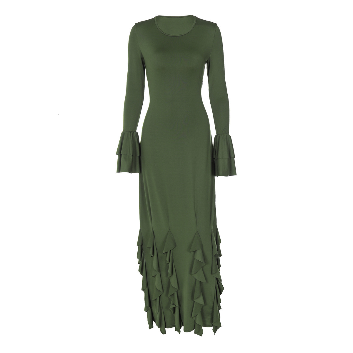 Hot Selling Women's Clothing New Autumn New Product Fashionable Slim Fit Lace Up Long Sleeved Dress For Women