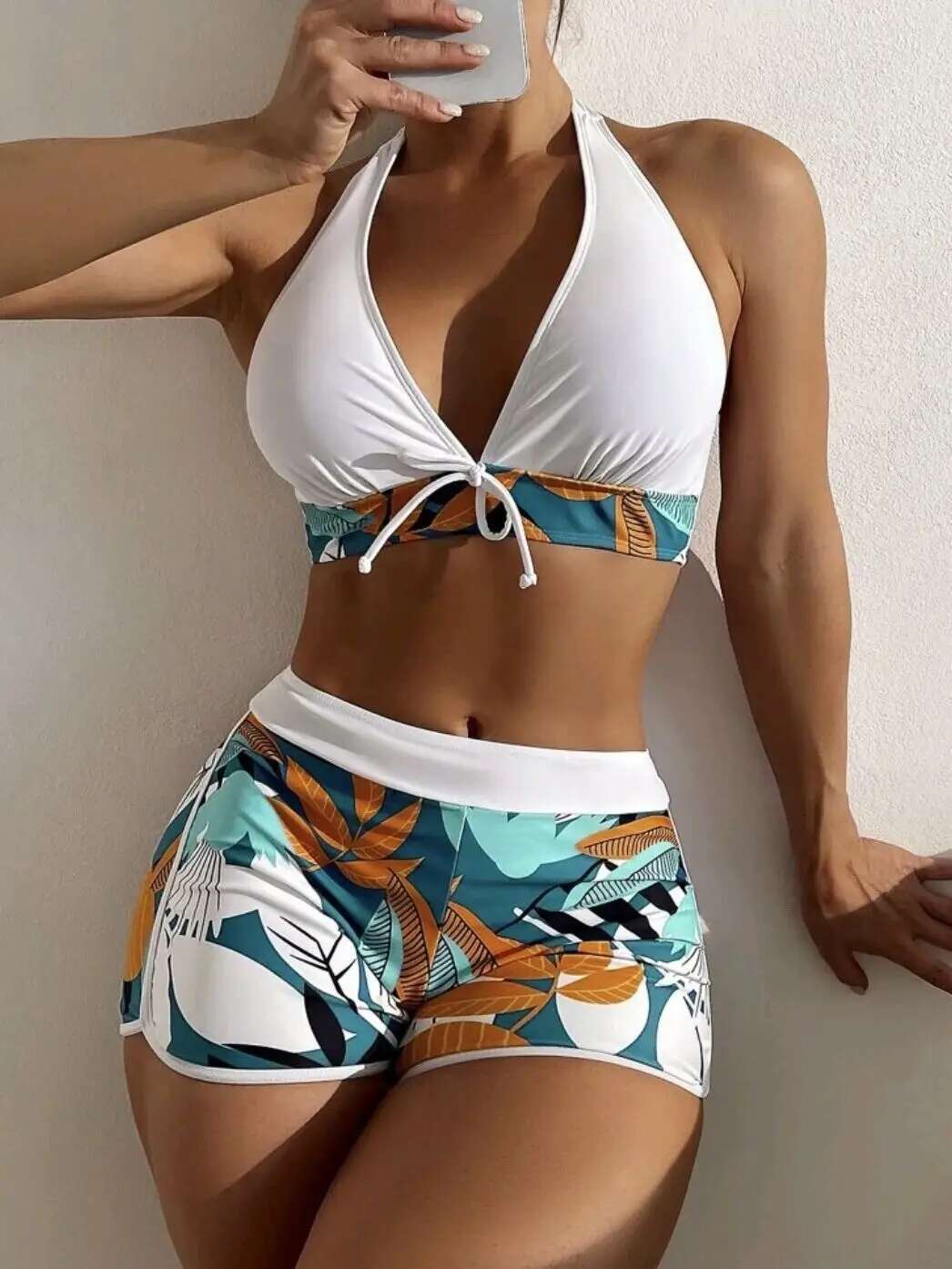 2025 New Suspender Bikini Set Short Designer Swimsuit Women's Sexy High Waisted Swimsuit Women's Personalized Printed Swimsuit Swimming Swim