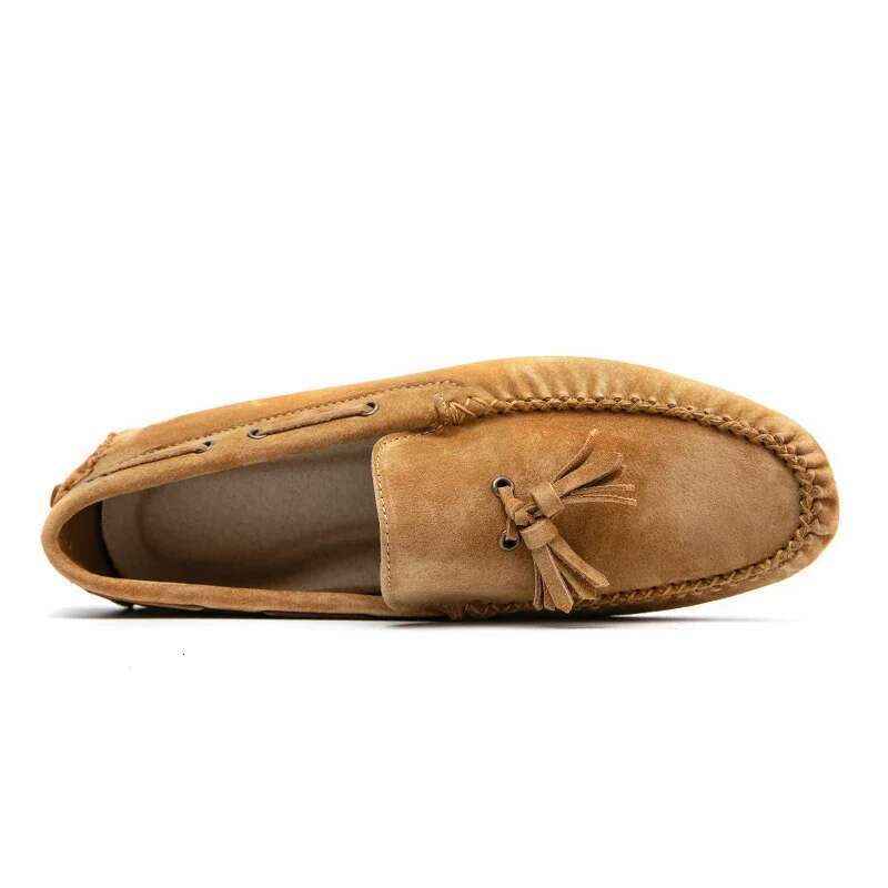 Loafers Soft Moccasins High Quality Spring Autumn Genuine Leather Men Warm Flats Driving Shoes