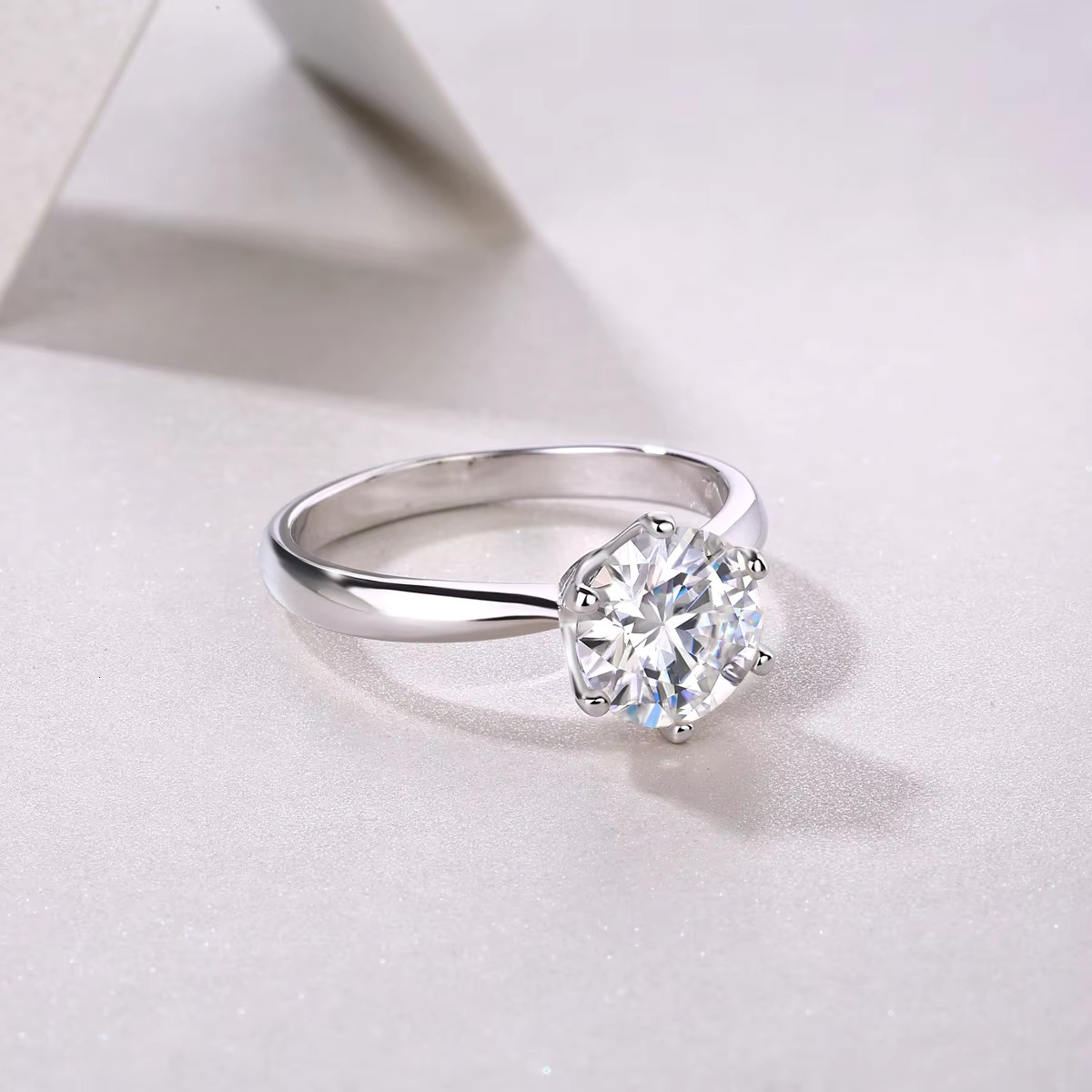 Fashion Jewelry VVS Baguette Lab Grown Dia Cross Ring Sterg Sier Moissanite Rings