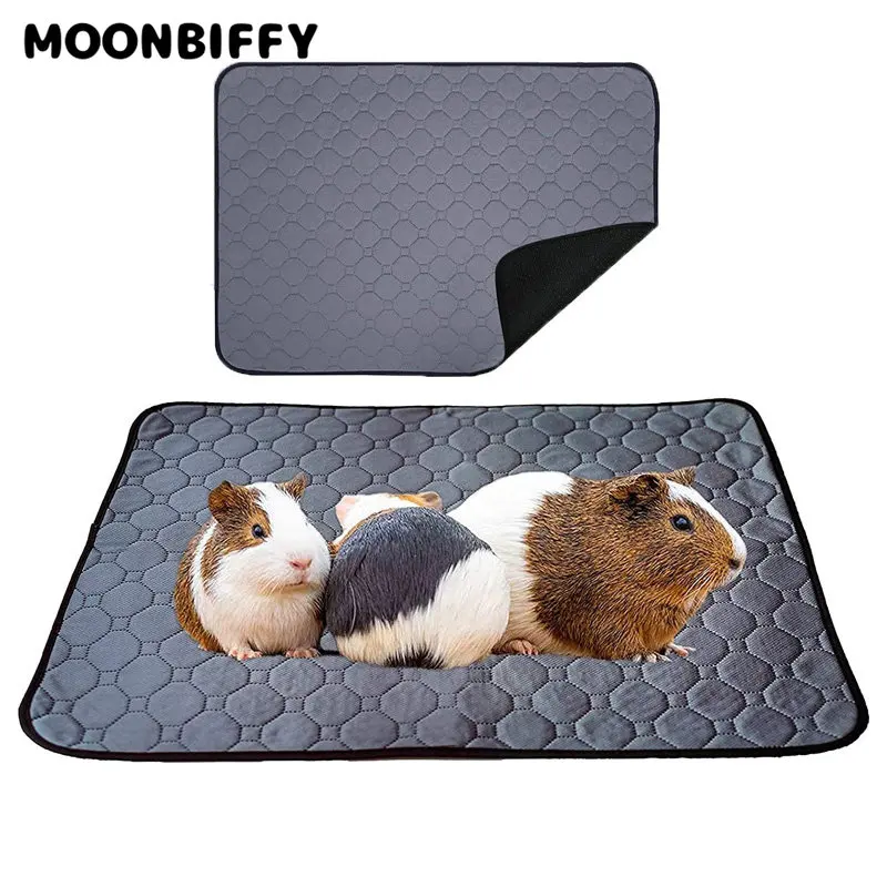 Rabbit Guinea Pig Cage Liner Small Pet Items Waterproof Anti Slip Bedding Mat Highly Absorbent Pee Pad for Hamsters Accessories