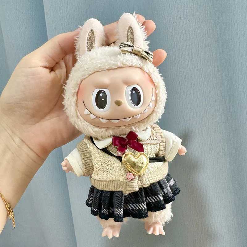17cm Labubu Clothing Pendant Labubu Doll Clothing Keychain Labubu Doll Set Cute W250301