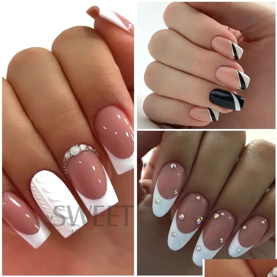 Stickers & Decals French Strip E Nail Art Form Fringe Tip Guides Wavy Oblique Spray Template Creative Stencil Diy Manicure Tools De Dhhlx