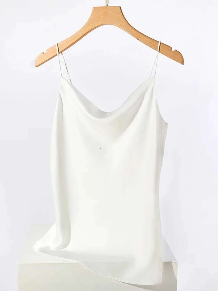 Satin Silk Tank Female Summer Sexy Basic Spaghetti Strap Tops Women Sleeveless Camisole Camis Vest