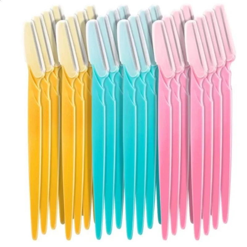 Eyebrow Razor for Women 12 Pcs Dermaplaning Tool for Face Professional Face Razor for Women Hair Remover 250224