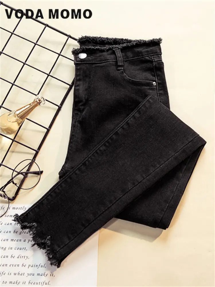 Jeans Female Denim Pants Black Color Womens Jeans woman Donna Stretch Bottoms Feminino Skinny Pants For Women Trousers 250225