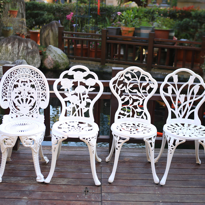 Outdoor Furniture Sets Cast Aluminum Patio European Garden Villa Outdoor Leisure Table and Chairs Set Open-air Rustproof and Durable