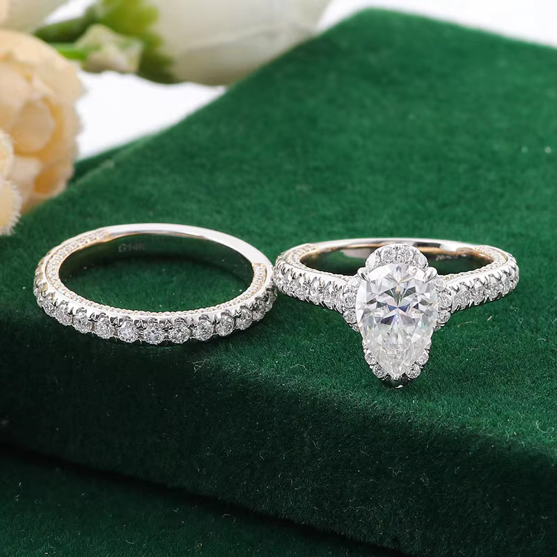 10K/14K/ Solid Gold Ring Def Vvs Moissanite Engagement Rings for Women Lab Dia Jewelry Customised Fashion Classic