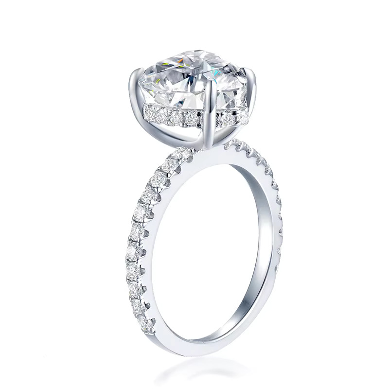 Ruizuan Fashion Jewelry Heart Shaped 3.5 Carats 925 Sterling Silver Moissanite Ring