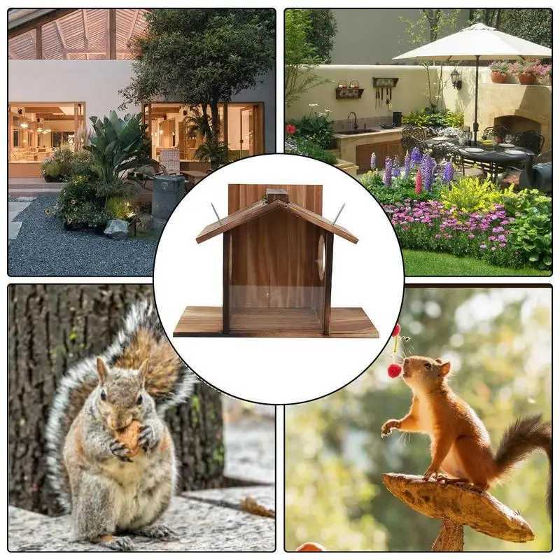 Squirrel Feeders For Outside Winter Outside Feeding House Squirrel Feeder Large Waterproof Feeder Box Funny Table Feeder ForC250301