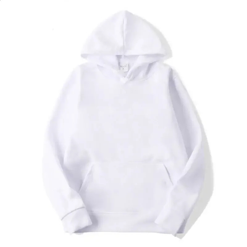 Regular wool mens hooded sweatshirt fashionable unisex white black Polerones Hombre Felpa Uomo 250226Z