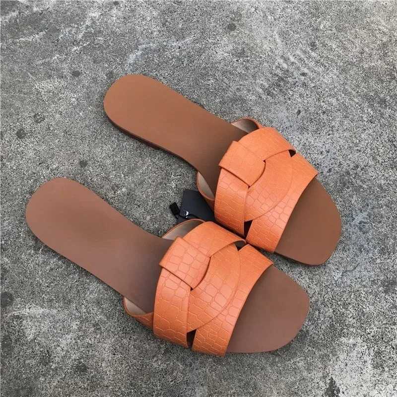 Wen Outdoor hot Summer Sandals 2024 Ladies Beach Slides Flip Flops Fashion PU Leather Open Toe Fem Sandal Wan Shoes Z250301