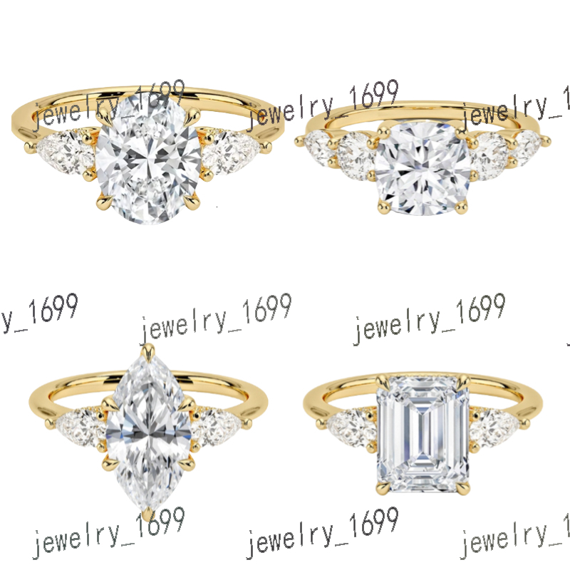 18k Gold Ladies Jewelry Vvs D Moissnite Diamond Wedding Engagement Mens Women Moissanite Ring
