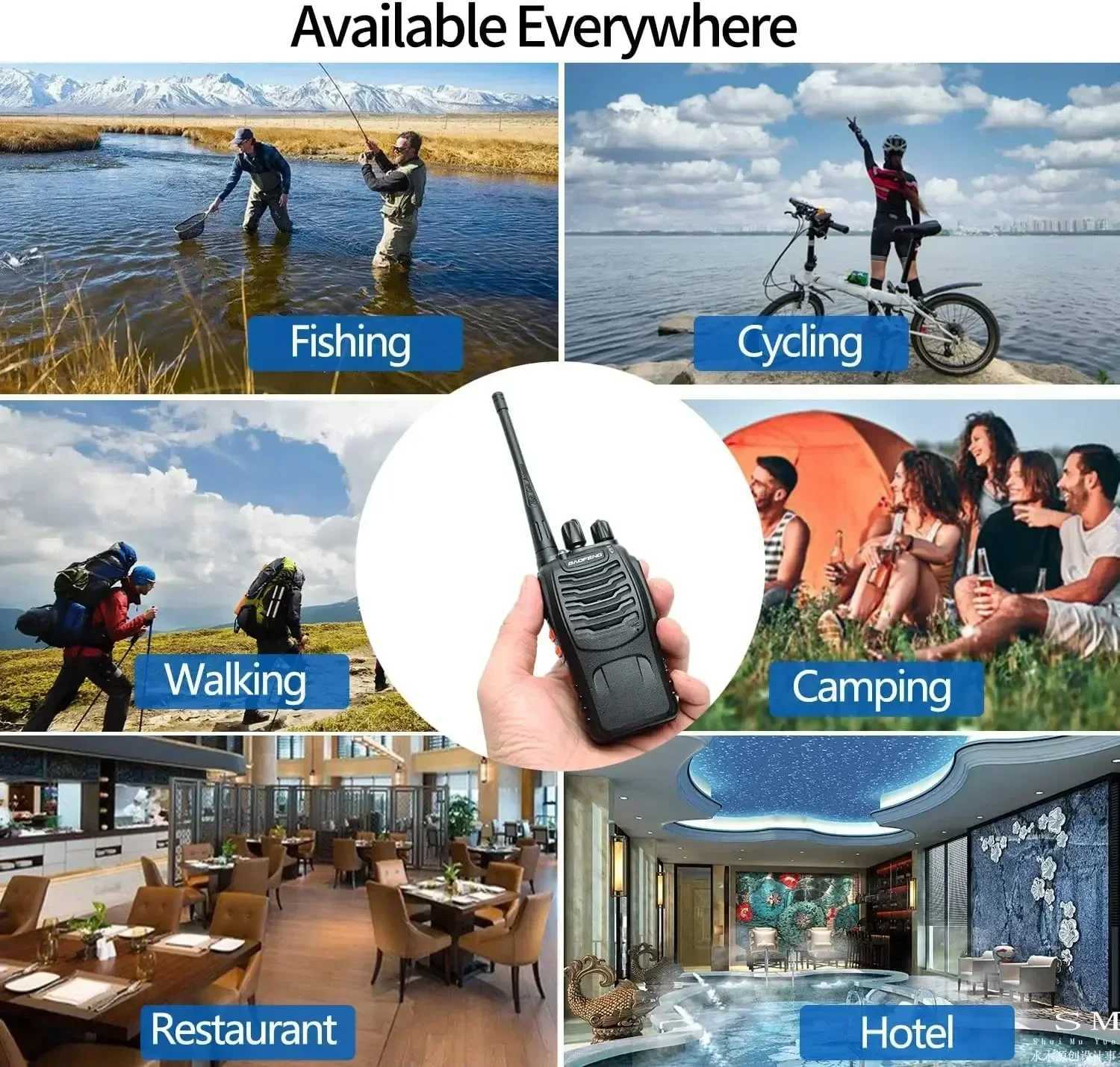 Baofeng 6Pcs BF 888S Walkie Talkie UHF 400 470MHz Long Range Two Way Ham Ras Transceiver for Hunting Hotel Z250221