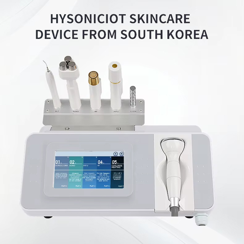 Non-Invasive 6 in 1 Skin Rejuvenation Facial Lifting Deep Anti-wrinkle 6 in 1 Aesthetic Layered Anti-aging RF + Ultrasound + Ice HIFU Beauty Instrumen