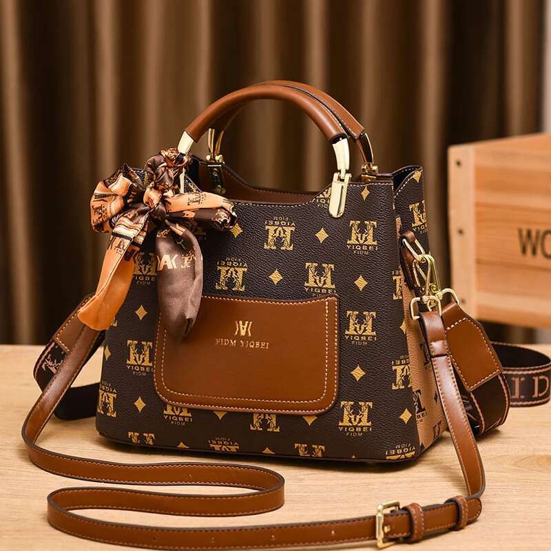 Geometric Pattern Handbag, Elegant PU Leather Purse, Women'scrossbody Bag With Pendant designer handbags women