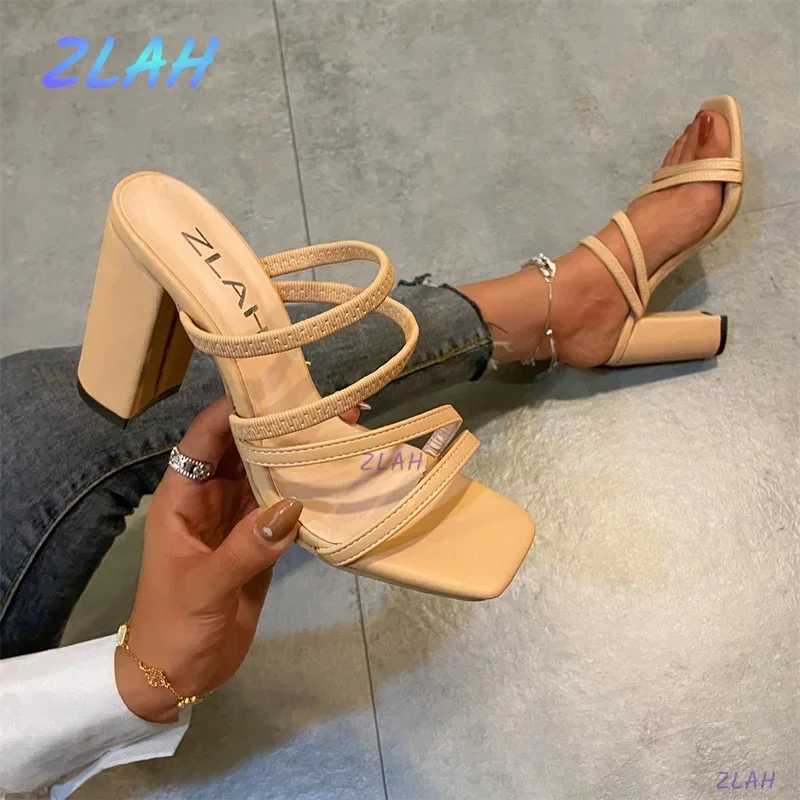 Hot New Summer Brand Design High H Fashion Wens Thick Heel Sexy Open Toe Sandals hot Wen Shoes Z250301