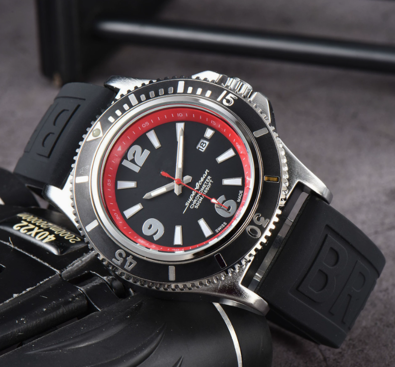 big size watch swiss mens watches chronograph quartz movement watches for men rubber strap designer waterproof watches gifts 2025