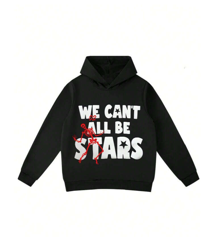 fashion unisex letter skull print rest hoodie trendy pullover gift for man
