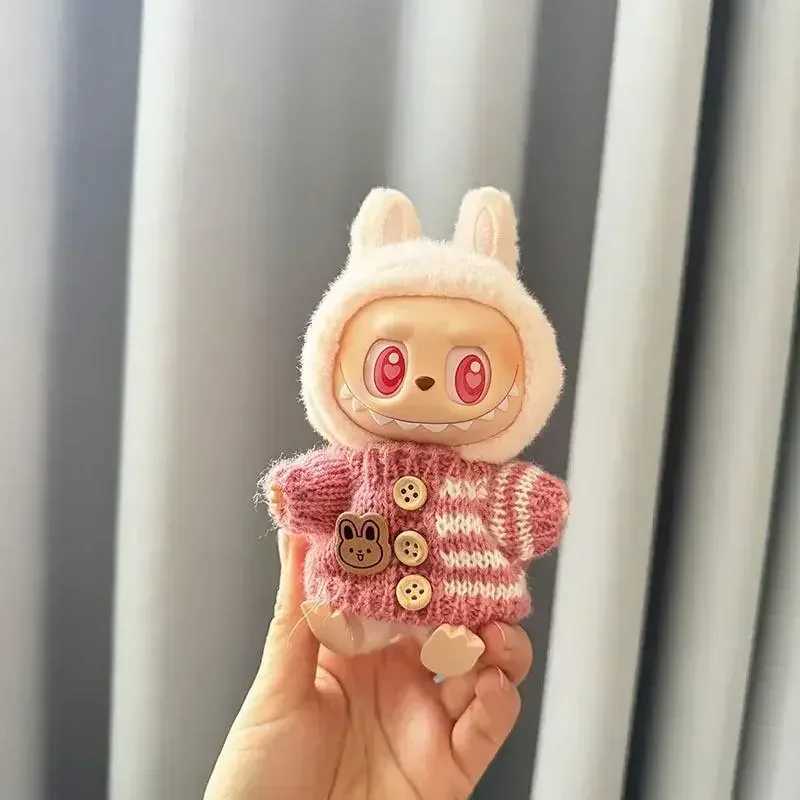 For 15-17 cm Labubu Clothes outfit Labubu Sitting Par Bear Label Scarf Hat Dolls Accessories Cute DecorationXJ250301