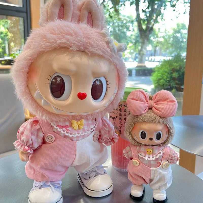 For 17/38CM Labubu MOKOKO Doll Clothes Pink Bubble Green Bubble Set Gift Cloth Labubu W250301