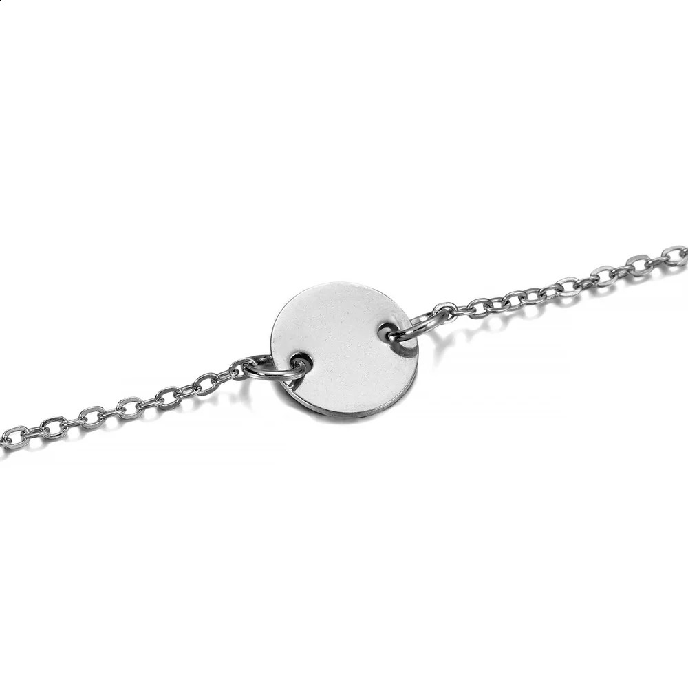 50-200pcs Custom Order Laser Engraved Stainless Steel Charms Personalized Round Custom Round Disc Jewelry Tags 250222