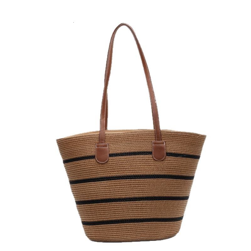 Summer beach vacation grass woven for women fashionable commuting shoulder tote bag trend #swissmilitary